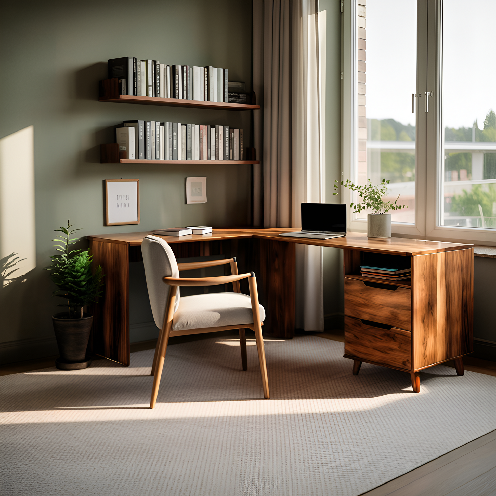 Elegant L Shaped Desk Corner For Home Office Lynnsnail