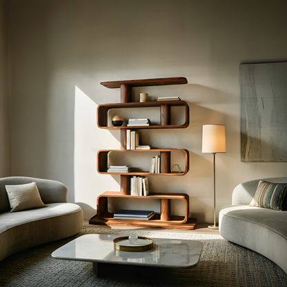 Minimalist Bookshelf With Shelves For Stylish Living Room Lynnsnail