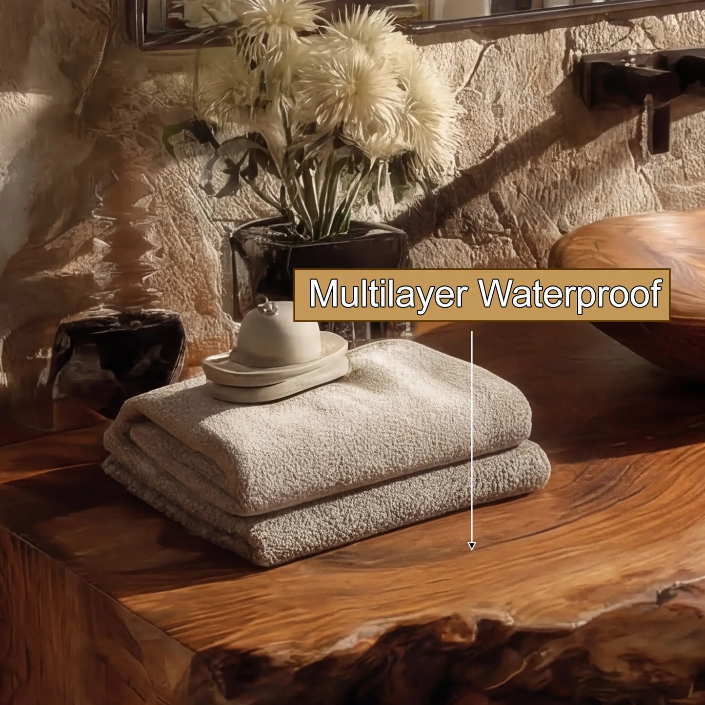 Ravello Live Edge Solid Wood Floating Bathroom Vanity SPA752301 Lynnsnail