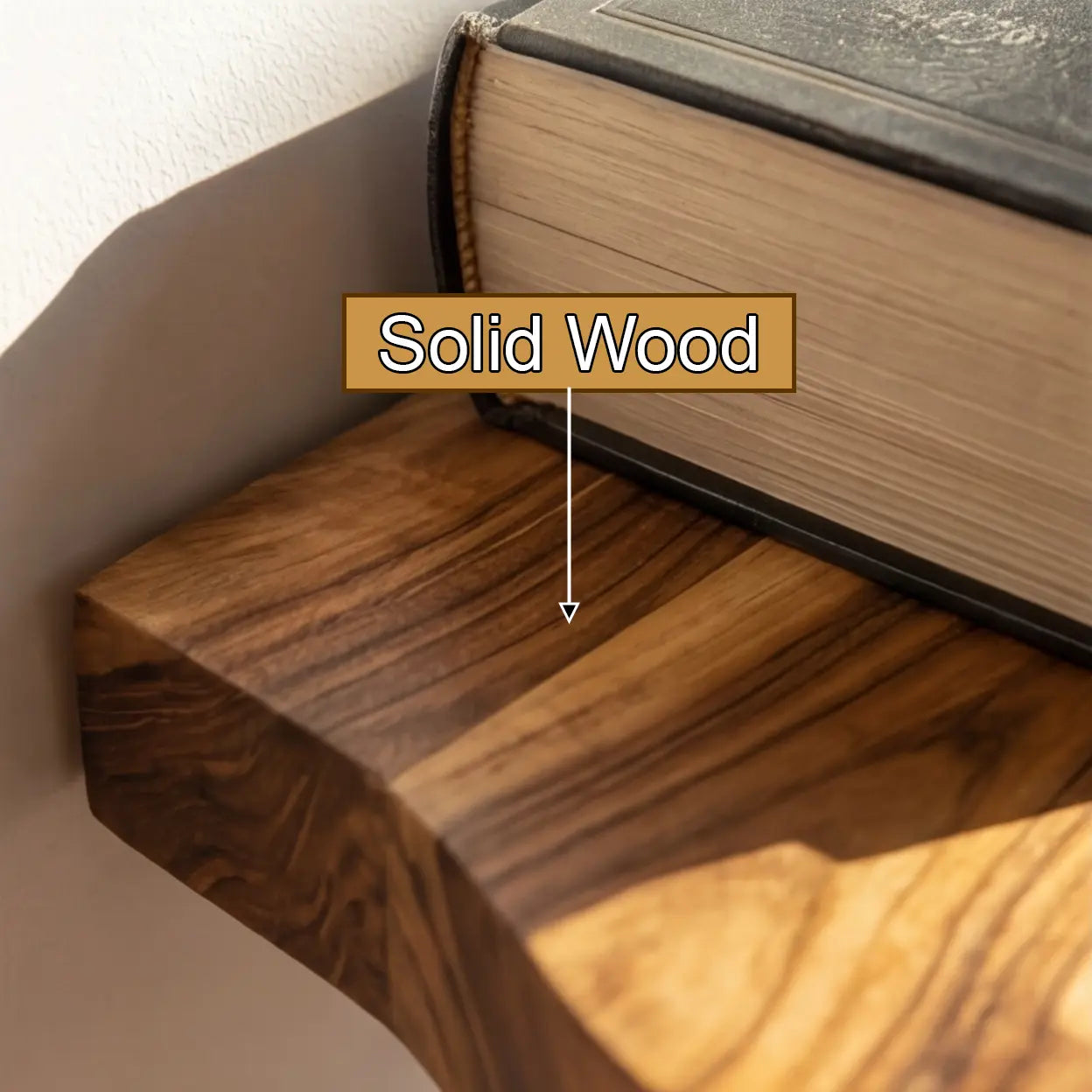Ravello Live Edge Solid Wood Floating Shelf SPA589354 Lynnsnail