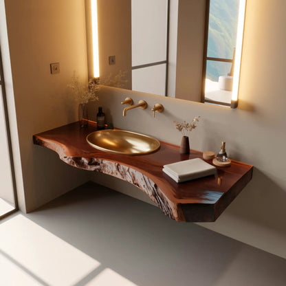 Riverbend Solid Wood Floating Bathroom Vanity Lynnsnail