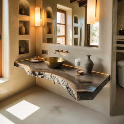 Riverbend Solid Wood Floating Bathroom Vanity Lynnsnail