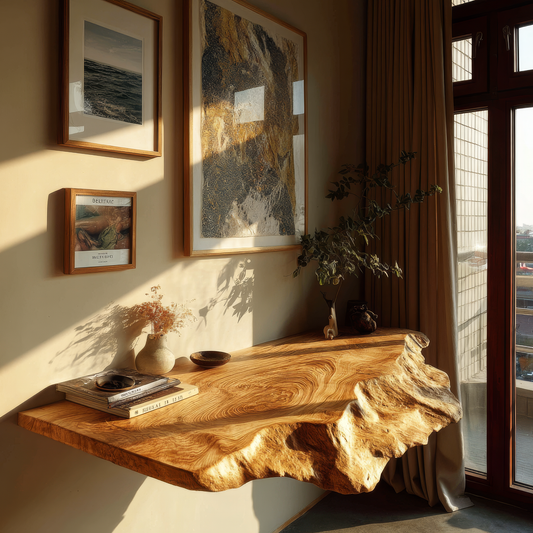 Ryvenor Live Edge Solid Wood Floating Shelf SPA947887