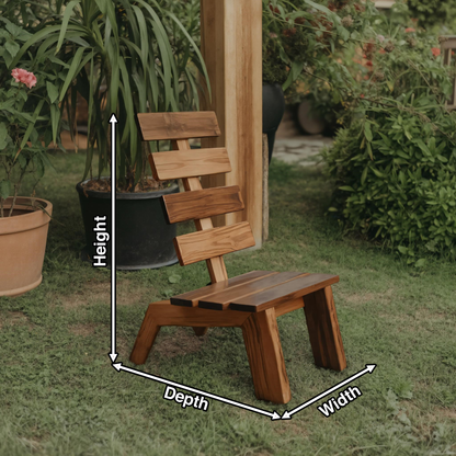 Modern Slatted Wood Outdoor Lounge Chair For Garden Or Patio Lynnsnail
