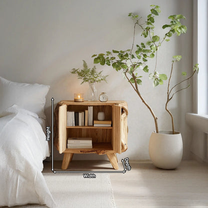 Farmhouse Live Edge Nightstand For Natural Bedroom Vibe Lynnsnail