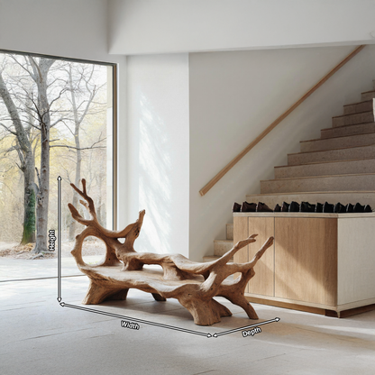 Mid Century Branch Bench For Retro Patio Ambiances Lynnsnail