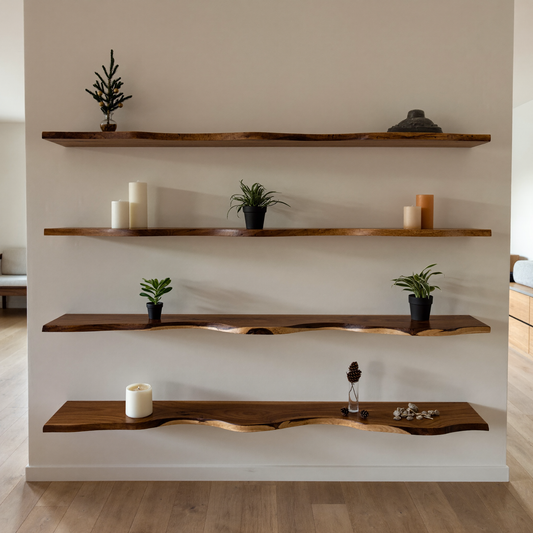 Seralon Live Edge Solid Wood Floating Shelf SPA843945