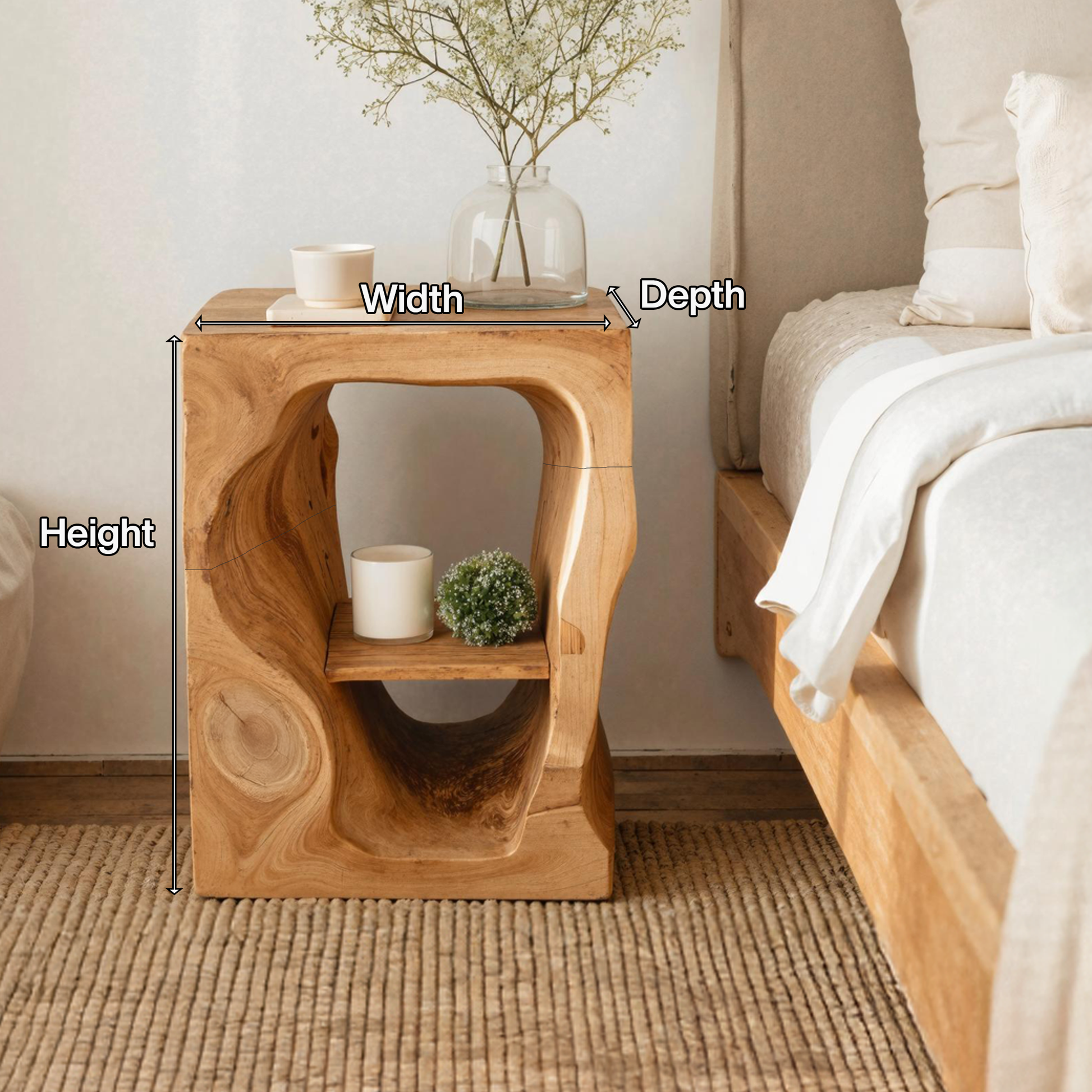 Mid Century Wooden Nightstand For Chic Bedroom Set Lynnsnail
