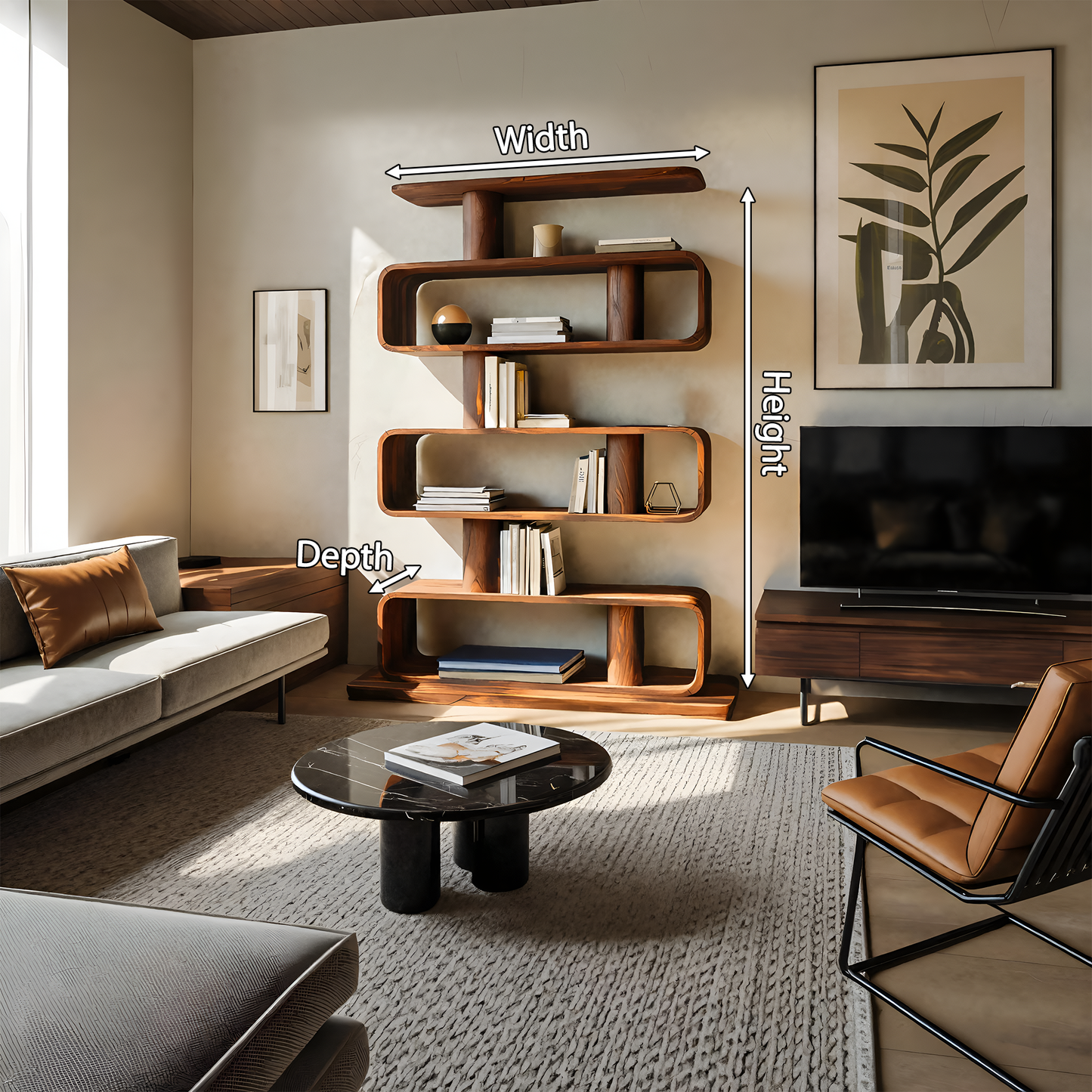 Minimalist Bookshelf With Shelves For Stylish Living Room Lynnsnail