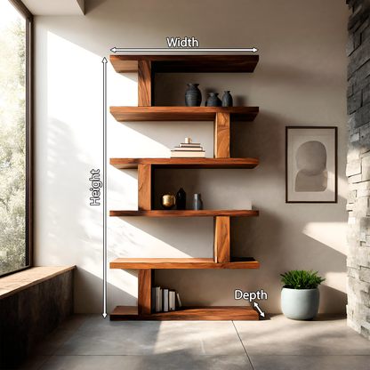 Contemporary Bookshelf With Clean Lines For Living Room Lynnsnail