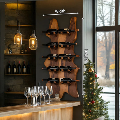 Modern Solid Wood Wine Rack For Bar Decor And Home Display Lynnsnail
