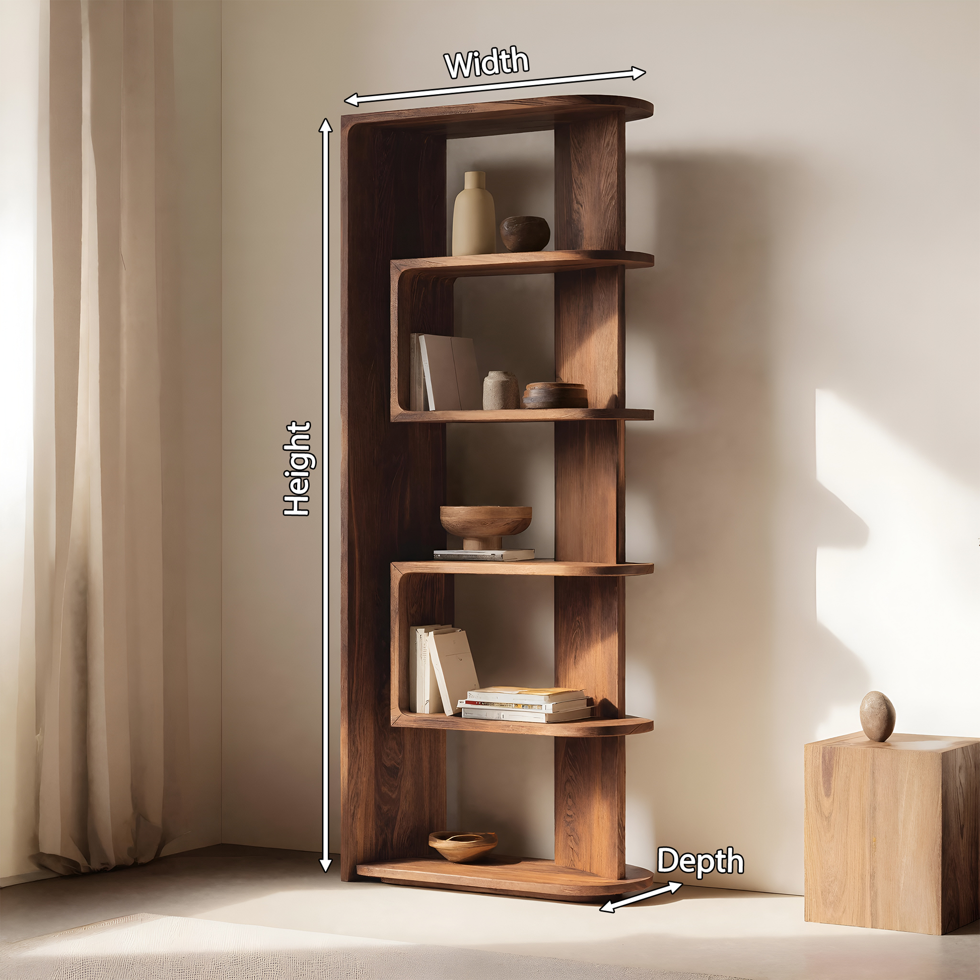 Minimalist Vertical Display Bookshelf For Living Room Lynnsnail
