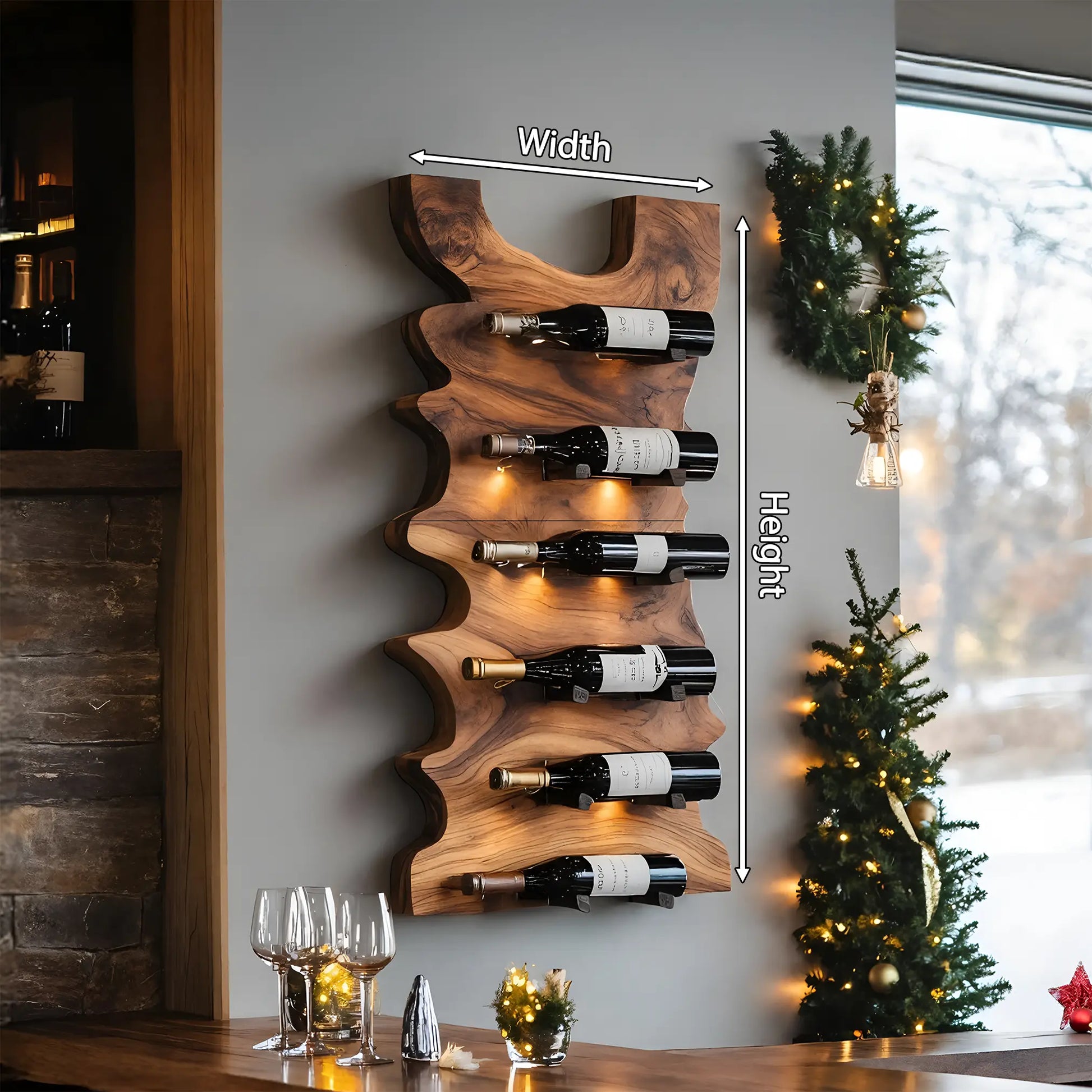Handcrafted Live Edge Wine Holder For Entryway Design Ideas Lynnsnail
