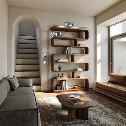 Modern Bookcase Freestanding Shelving Unit For Home Organization Lynnsnail