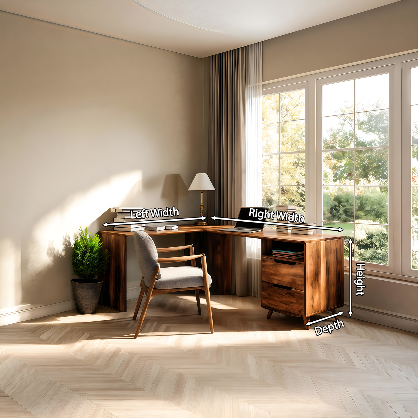 Elegant L Shaped Desk Corner For Home Office Lynnsnail