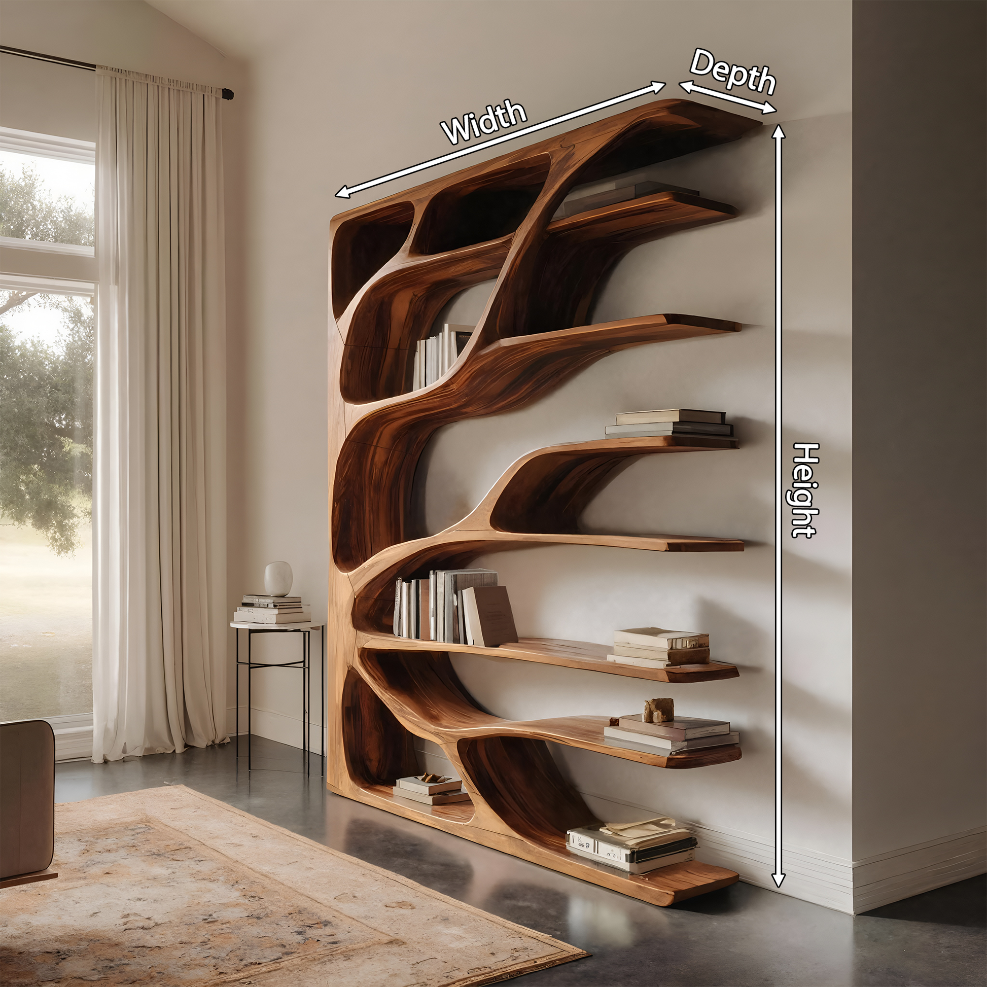 Modern Statement Bookshelf For Home Interiors Decor Lynnsnail