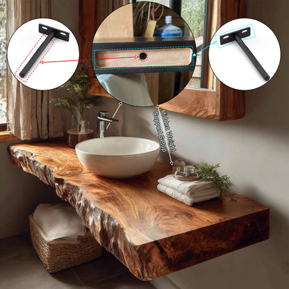 Solvian Live Edge Solid Wood Floating Bathroom Vanity SPA606606 Lynnsnail