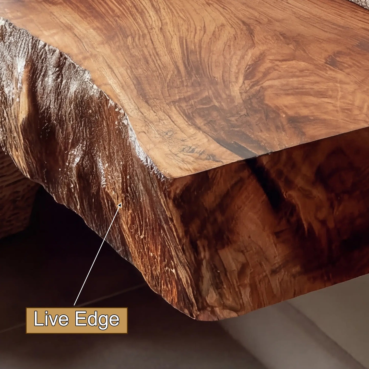 Solvian Live Edge Solid Wood Floating Bathroom Vanity SPA606606 Lynnsnail