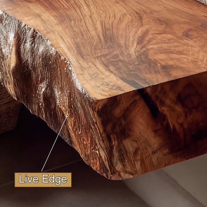 Solvian Live Edge Solid Wood Floating Bathroom Vanity SPA606606 Lynnsnail
