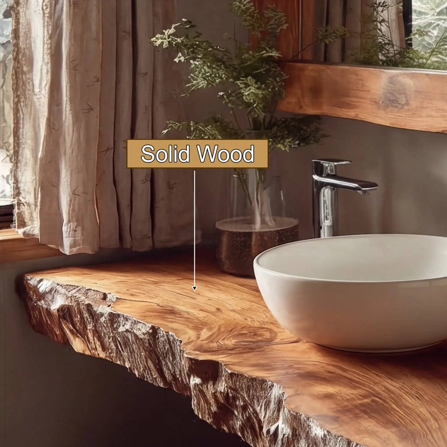 Solvian Live Edge Solid Wood Floating Bathroom Vanity SPA606606 Lynnsnail
