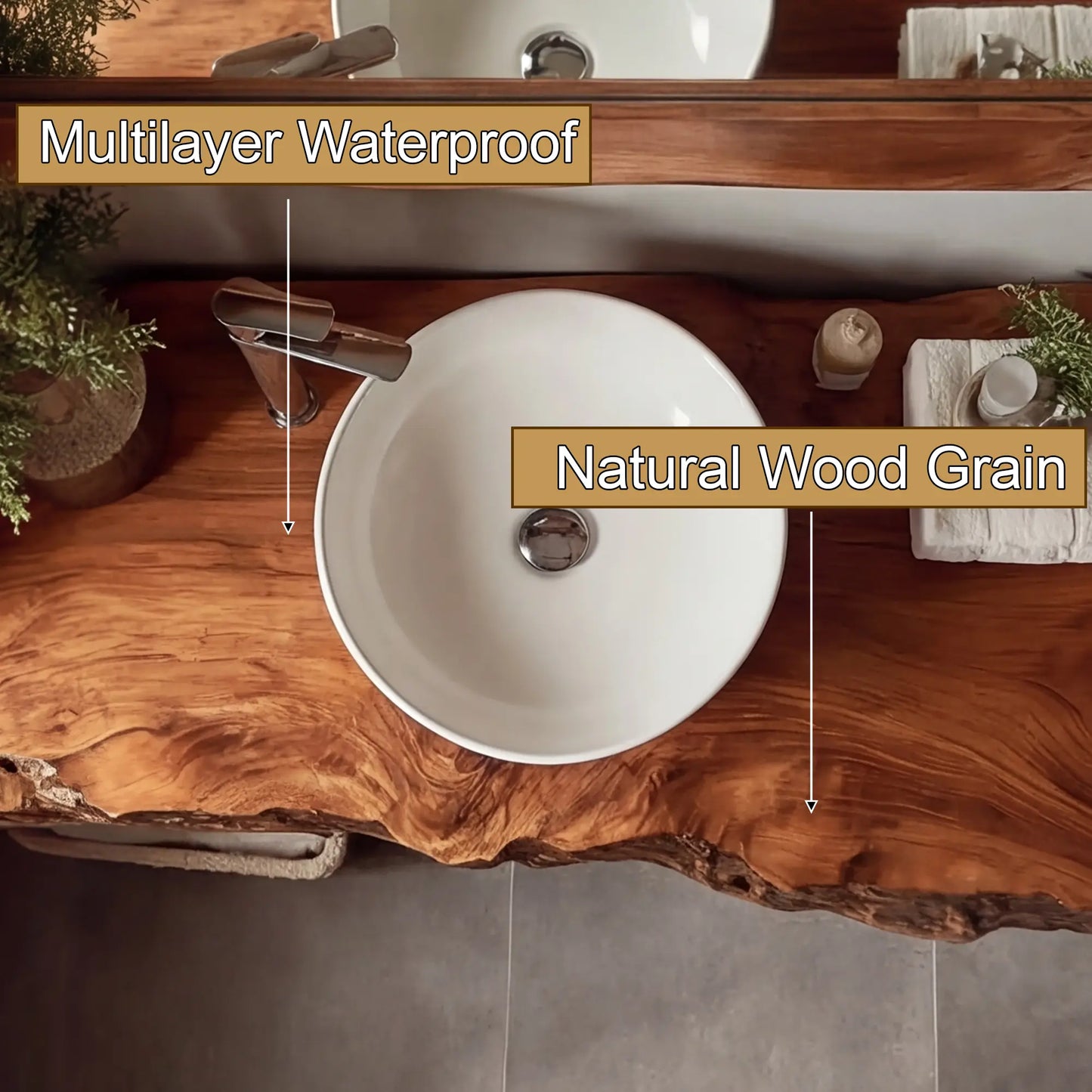 Solvian Live Edge Solid Wood Floating Bathroom Vanity SPA606606 Lynnsnail