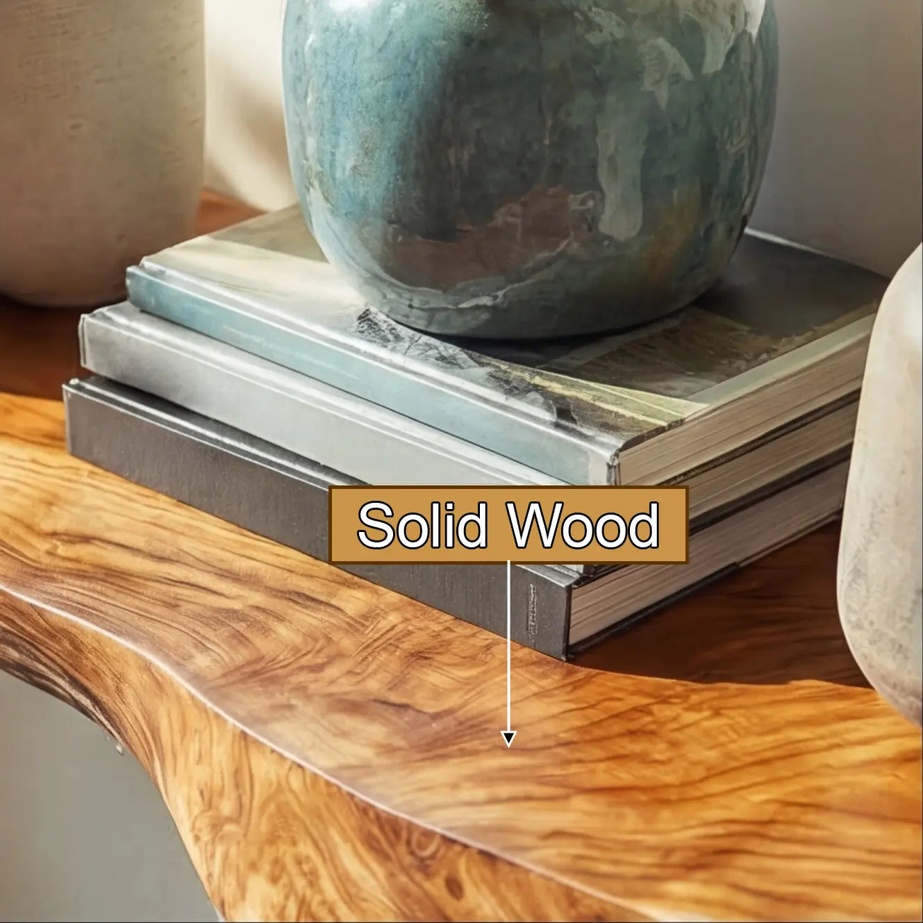 Solvra Live Edge Solid Wood Floating Shelf SPA235456 Lynnsnail
