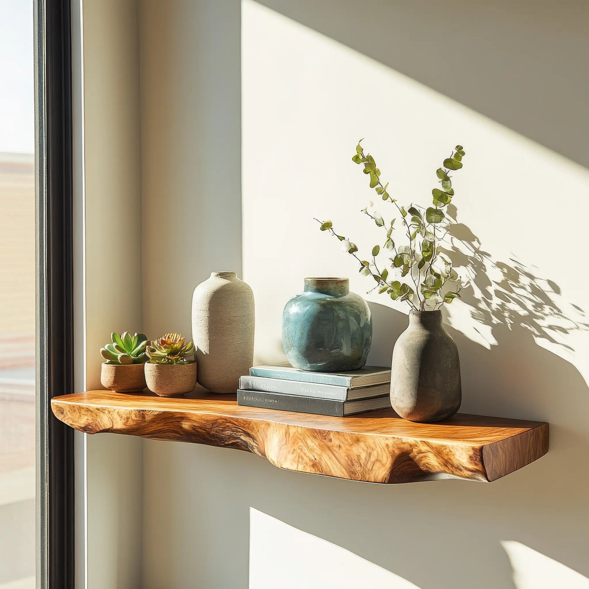 Solvra Live Edge Solid Wood Floating Shelf SPA235456 Lynnsnail