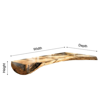 Sylvane Live Edge Solid Wood Floating Desk Lynnsnail