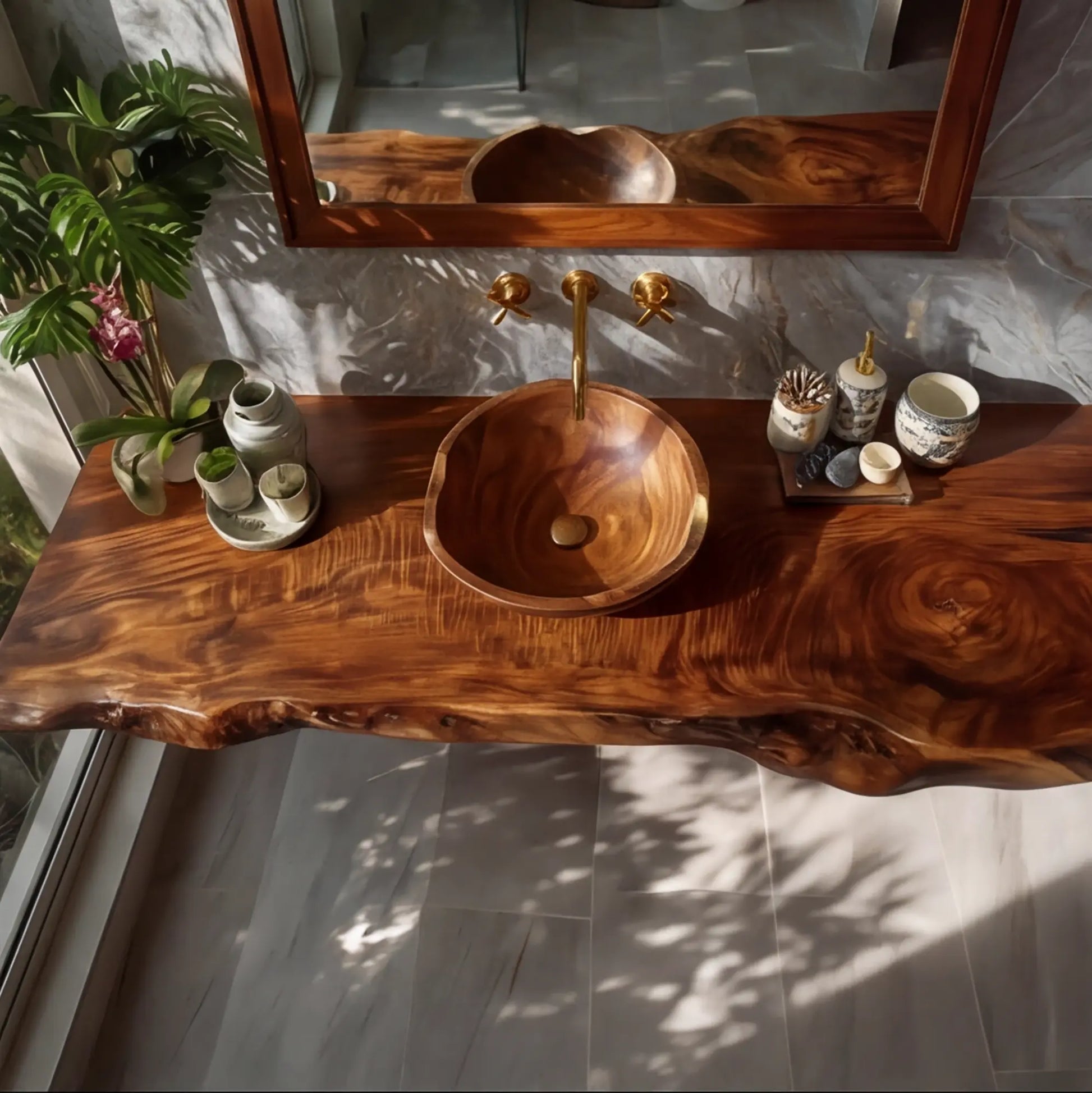 Sylvaris Live Edge Solid Wood Floating Bathroom Vanity SPA169453 Lynnsnail