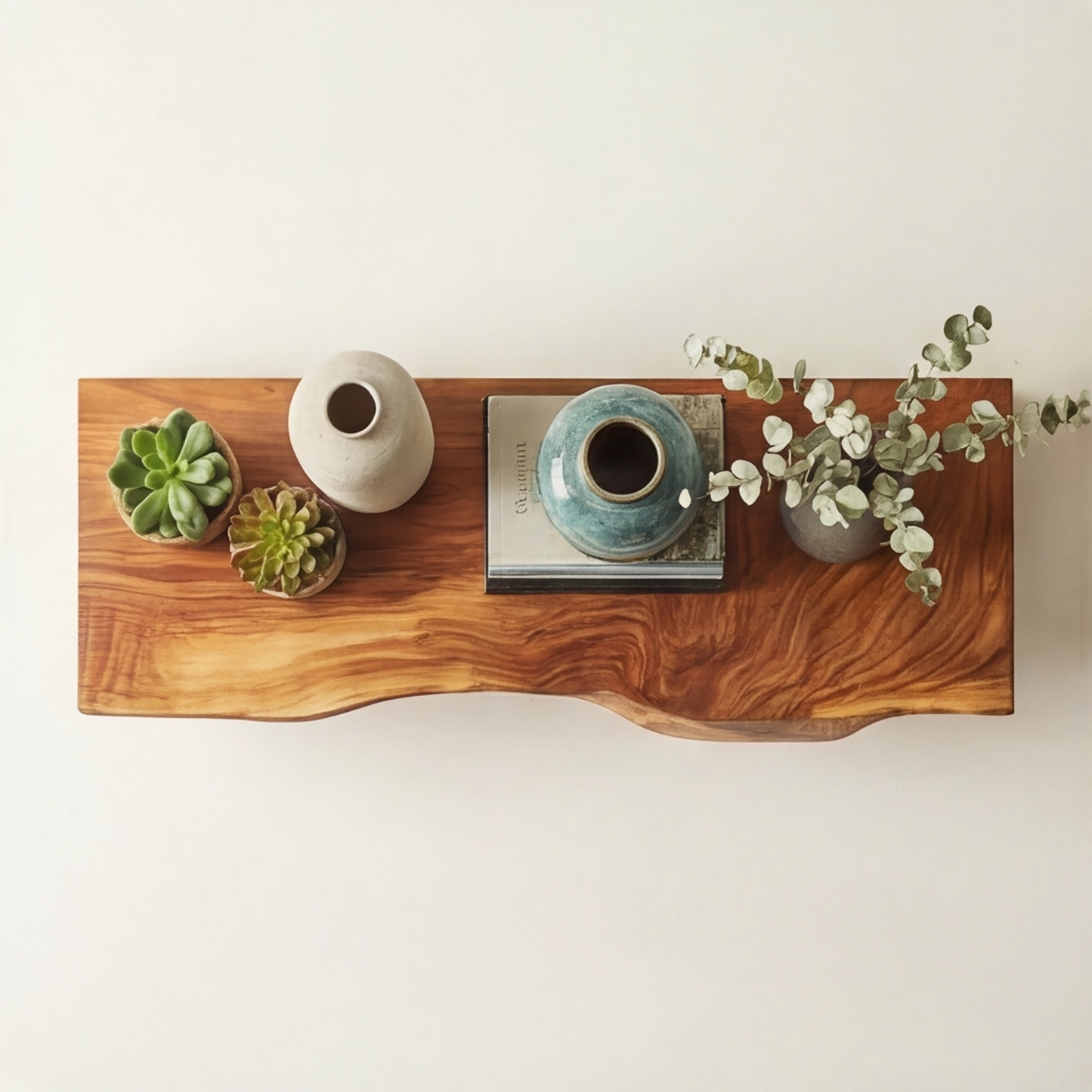 Thalric Live Edge Solid Wood Floating Shelf SPA203698