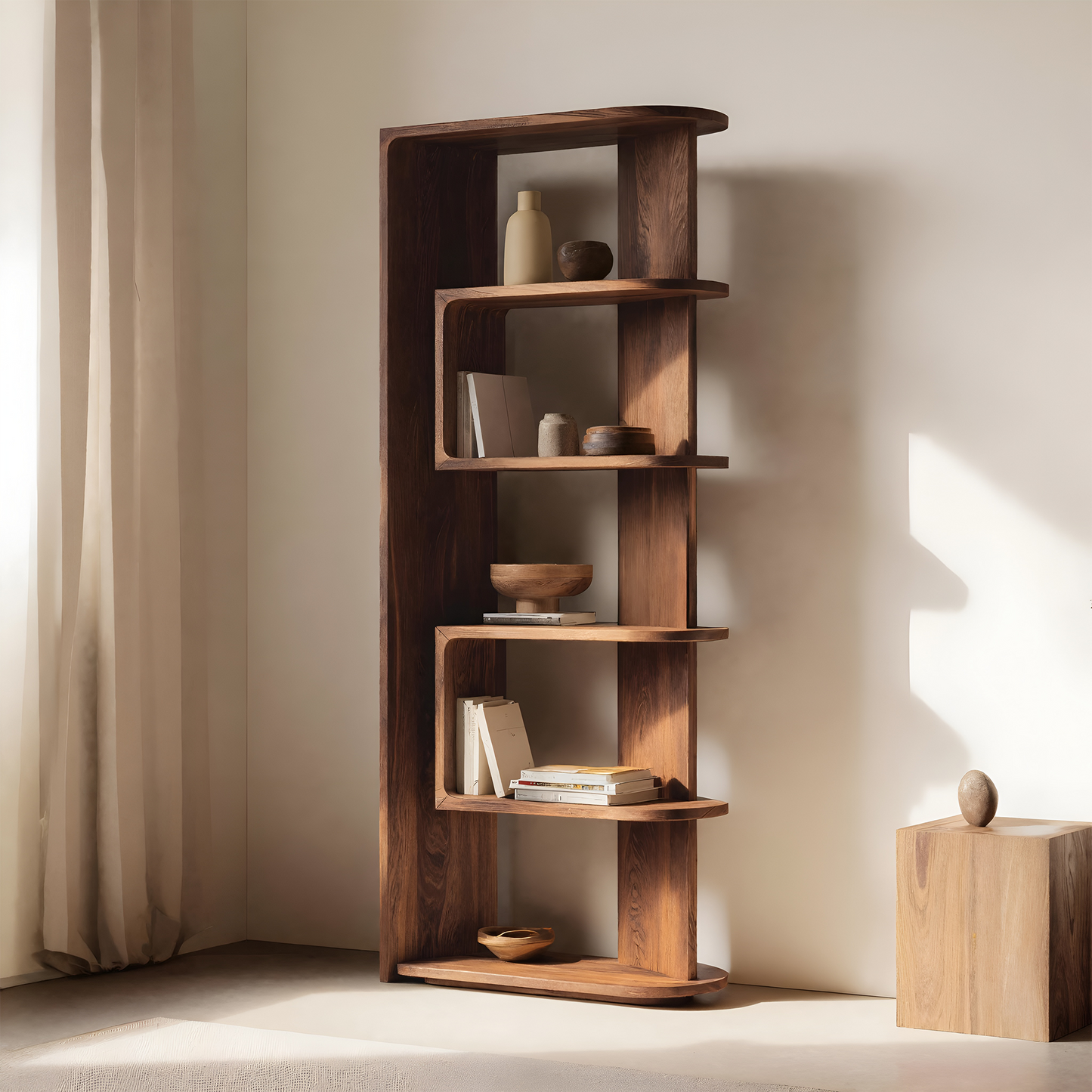 Minimalist Vertical Display Bookshelf For Living Room Lynnsnail