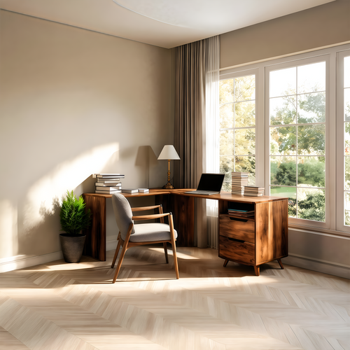 Elegant L Shaped Desk Corner For Home Office Lynnsnail