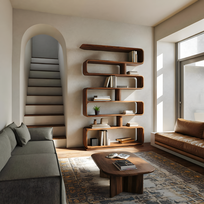 Modern Bookcase Freestanding Shelving Unit For Home Organization Lynnsnail