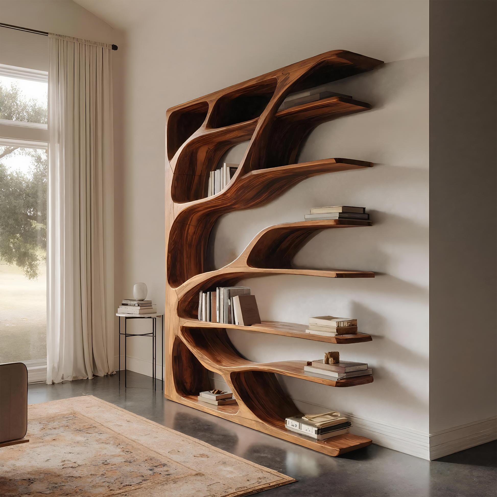 Modern Statement Bookshelf For Home Interiors Decor Lynnsnail