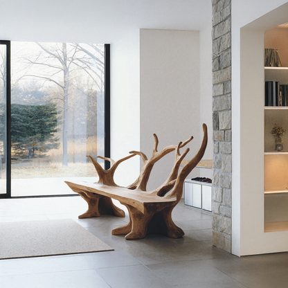 Handcrafted Branch Bench For Living Room Statement Pieces Lynnsnail