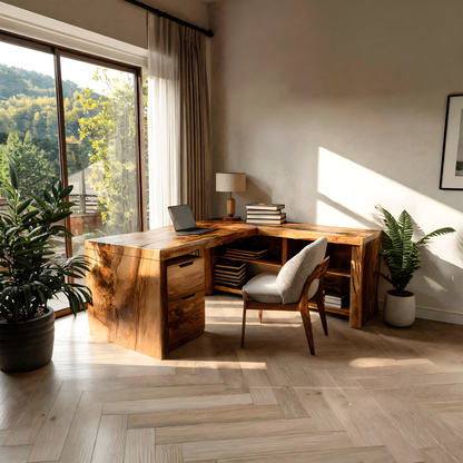 Contemporary L Shaped Workstation Desk For Study Room Lynnsnail
