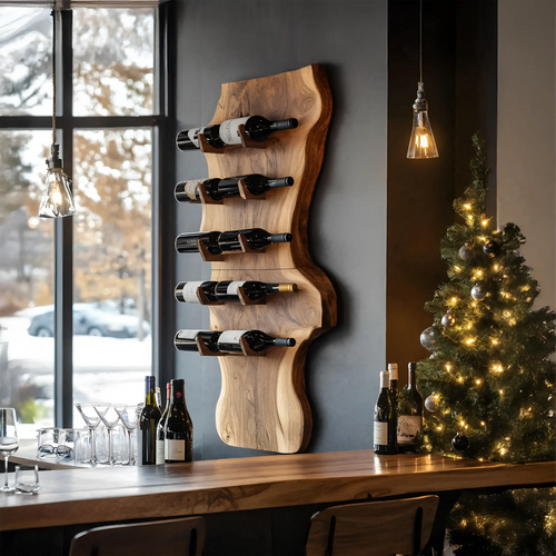 Modern Solid Wood Wine Rack For Living Room And Bar Display Lynnsnail
