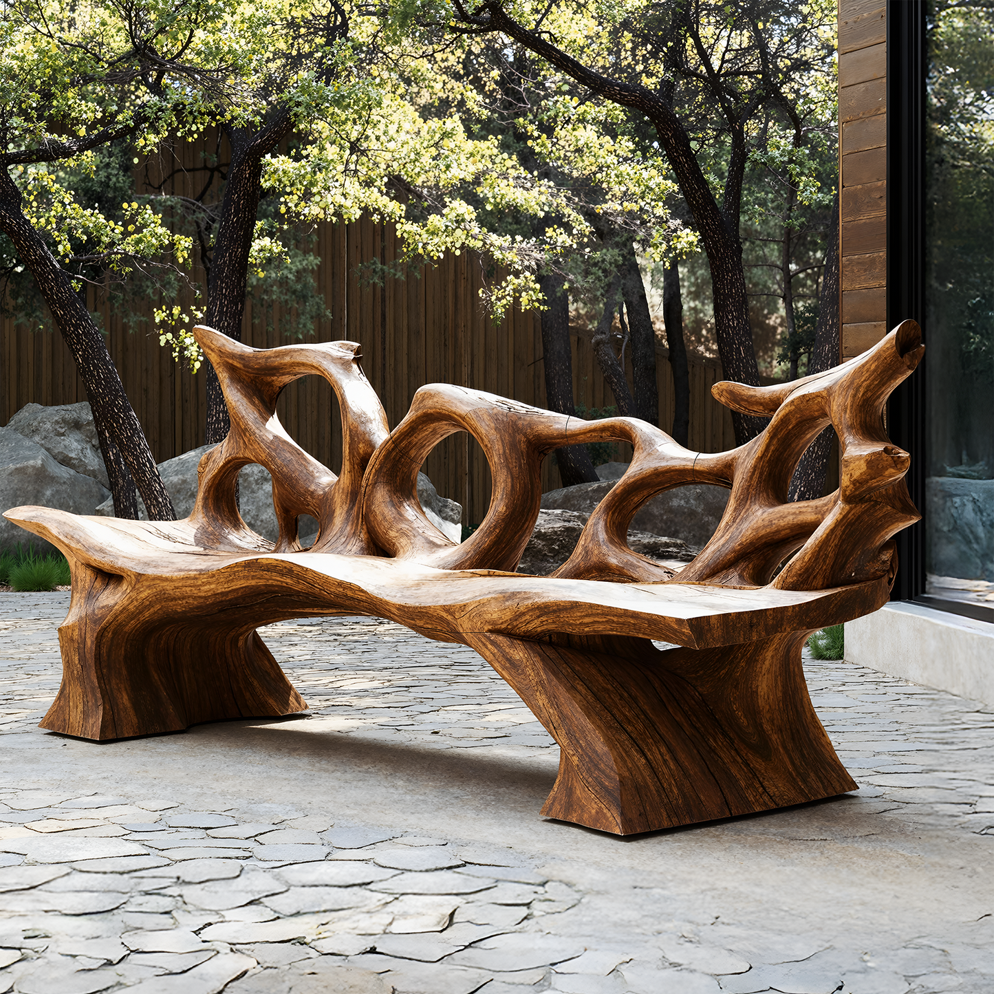 Mid Century Branch Bench Entryway Furniture For Compact Foyers Lynnsnail