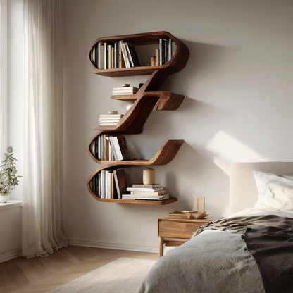 Modern Sculptural Wall Shelf For Living Room Display Lynnsnail