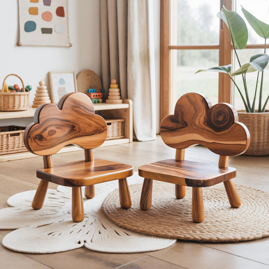 Whimsical Cloud Shaped Kids Chair For Montessori Nursery Or Playroom Lynnsnail