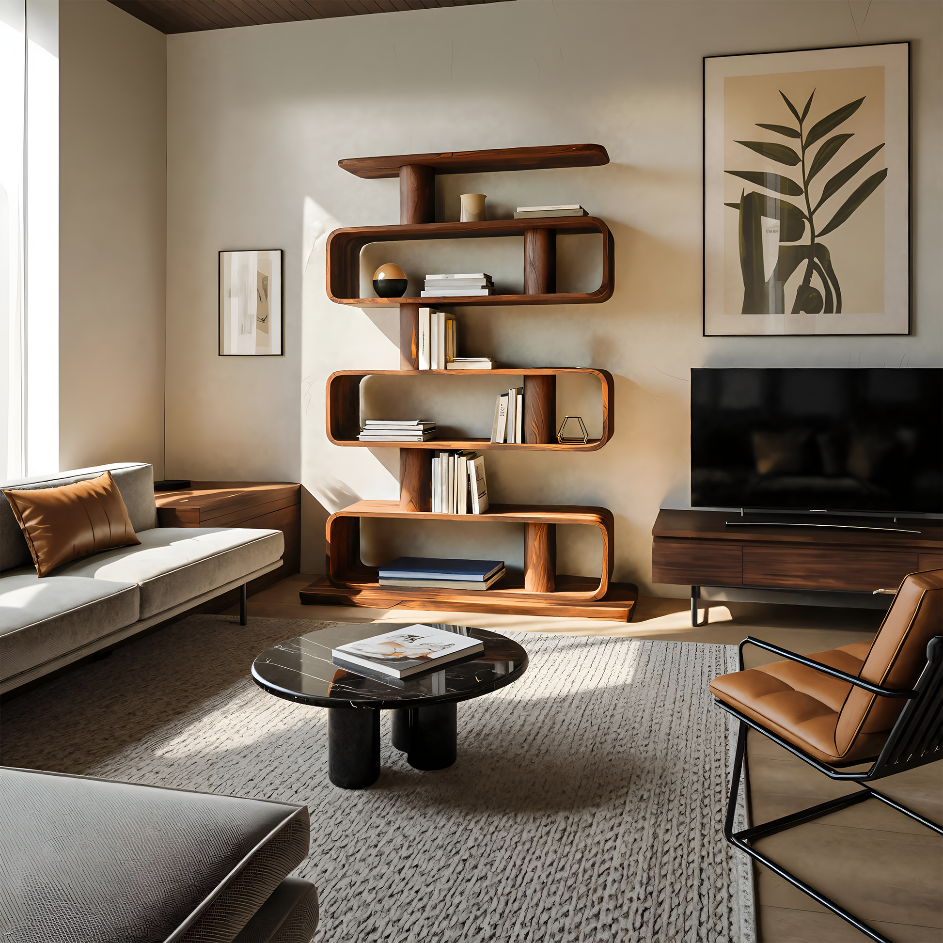 Minimalist Bookshelf With Shelves For Stylish Living Room Lynnsnail