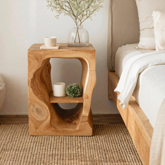 Mid Century Wooden Nightstand For Chic Bedroom Set Lynnsnail