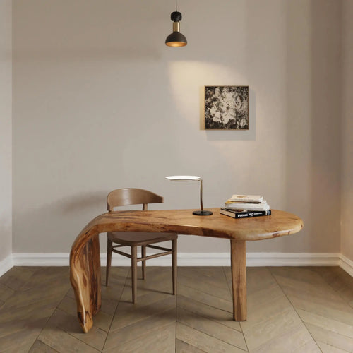 Live Edge Desk With Organic Curved Design For Home Office And Workspace Lynnsnail