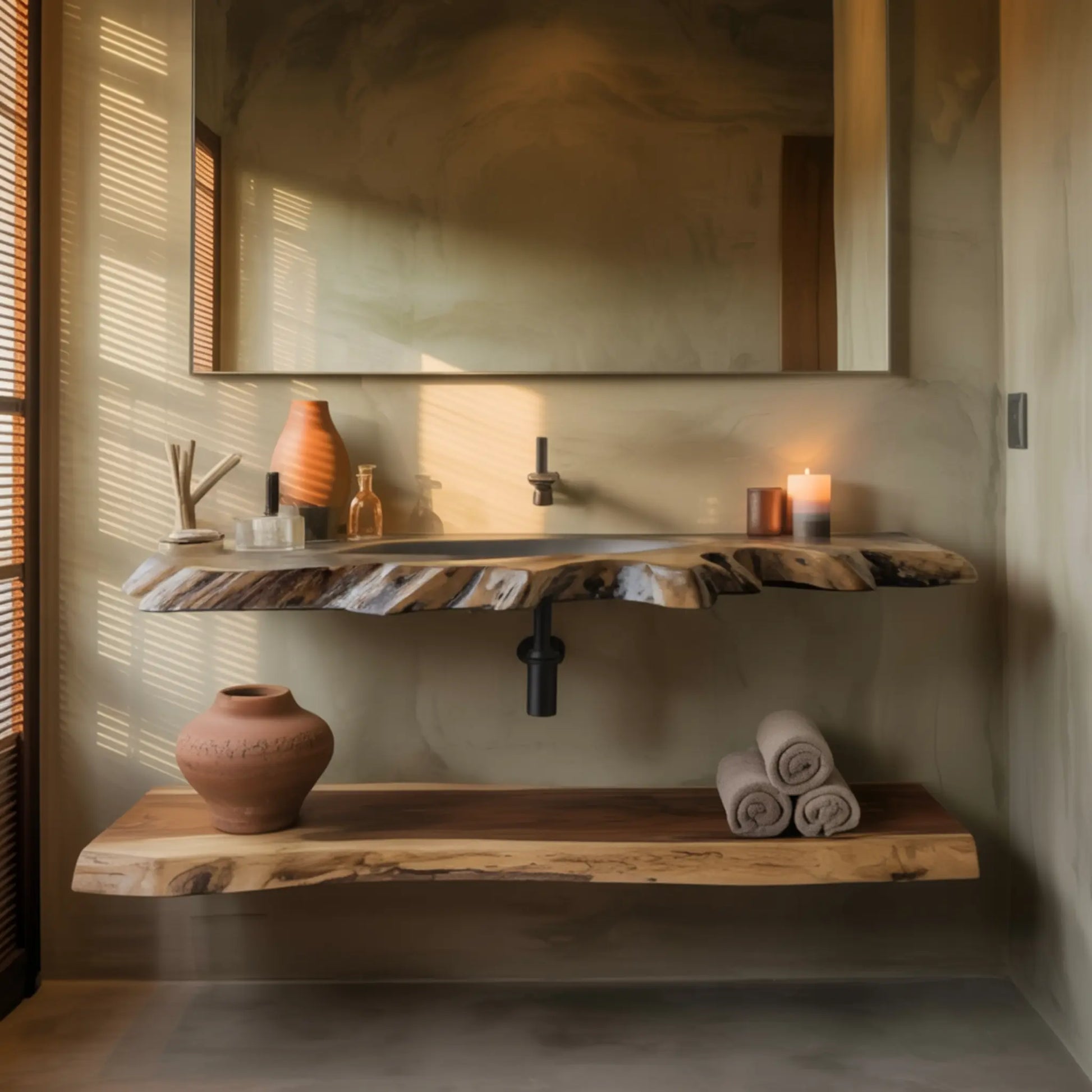 Tidewood Live Edge Floating Bathroom Vanity Lynnsnail