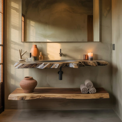 Tidewood Live Edge Floating Bathroom Vanity Lynnsnail