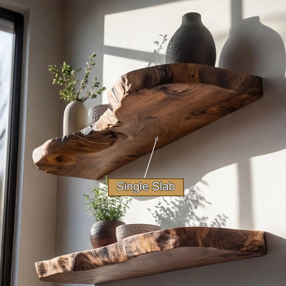 Torvello Live Edge Solid Wood Floating Shelf SPA965832 Lynnsnail