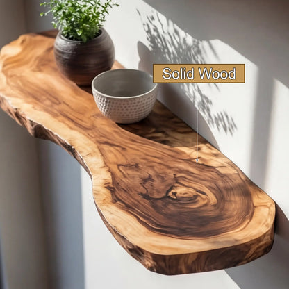 Torvello Live Edge Solid Wood Floating Shelf SPA965832 Lynnsnail