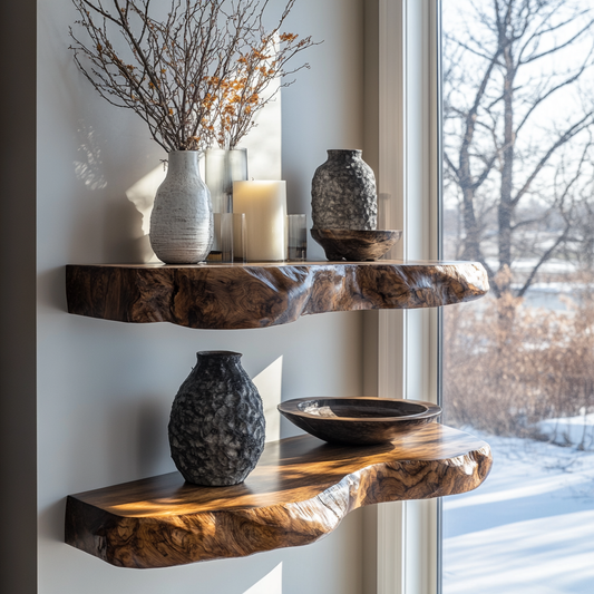 Valdren Live Edge Solid Wood Floating Shelf SPA963025