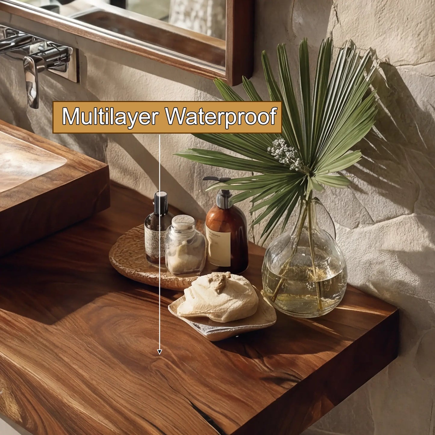 Valrion Live Edge Solid Wood Floating Bathroom Vanity SPA254879 Lynnsnail