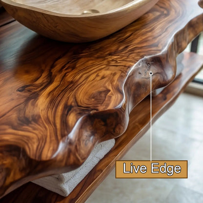 Varento Live Edge Solid Wood Floating Bathroom Vanity SPA346468 Lynnsnail